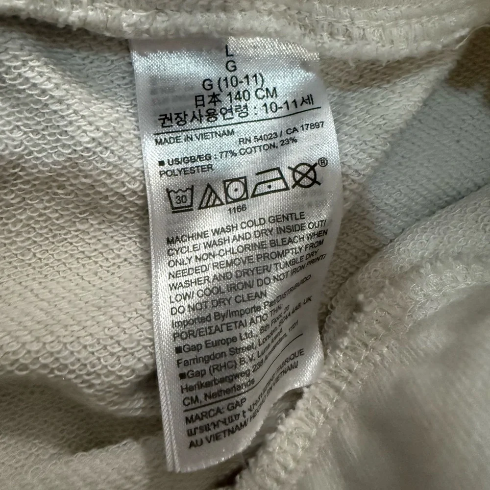 GAP Kids x Disney Mickey Minnie Sweatpants White Girls L 10-11 Joggers